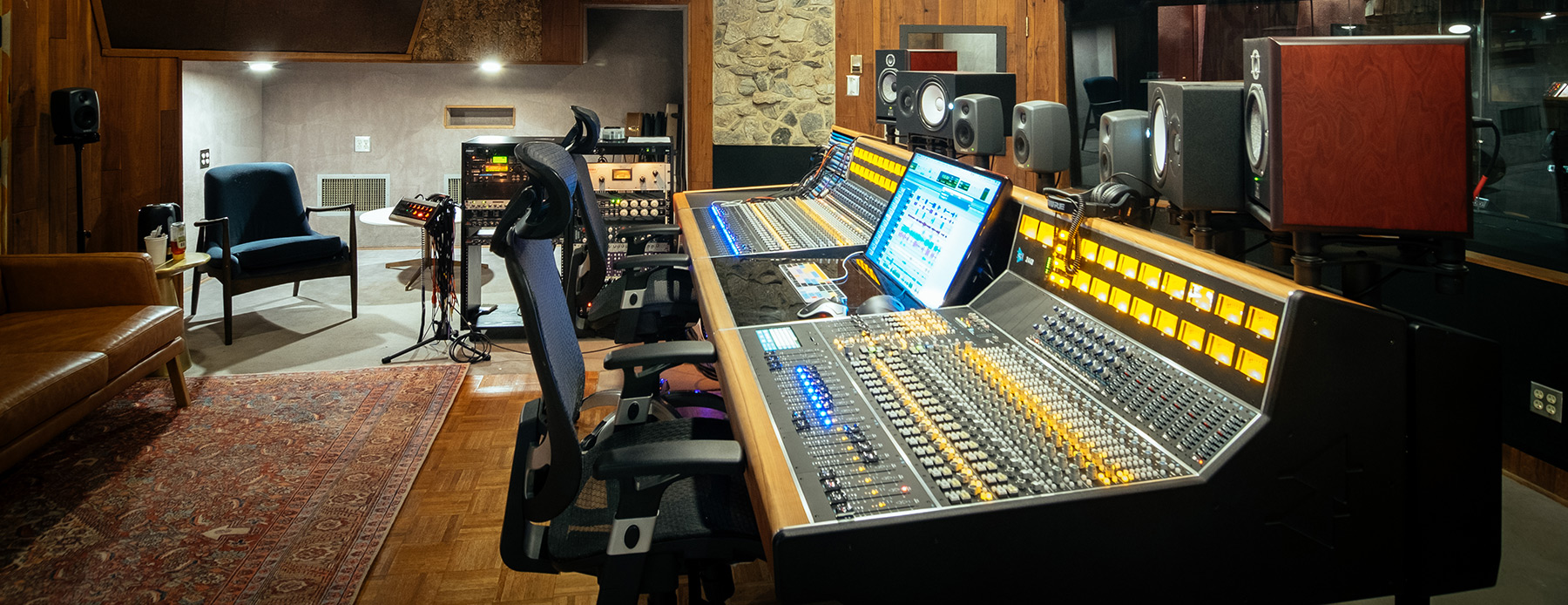 Inside the recording studio